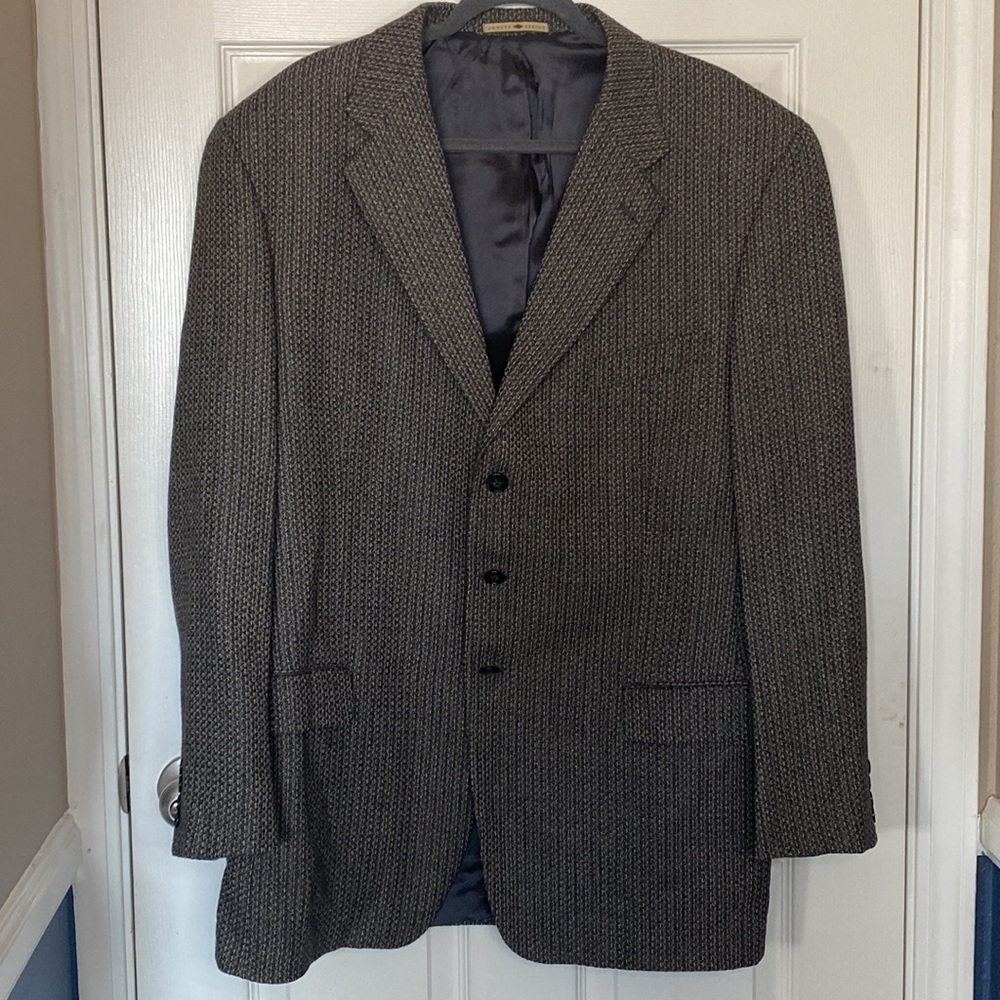 𝅺JOSEPH Abboud Herringbone Winter Preppy Wool Blazer 44L